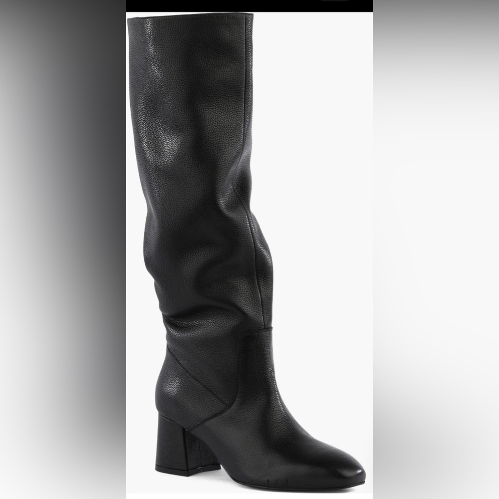 Seychelles “Sealed with a Kiss” black knee high leather women’s boots, size 10